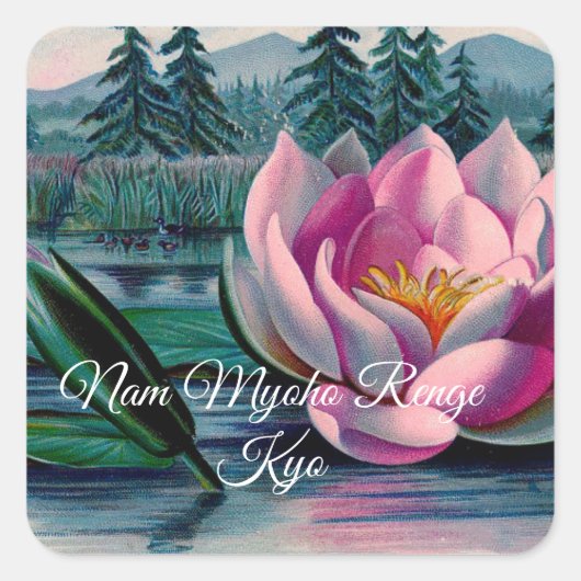 Lotus Nam Myoho Renge Kyo Buddhist Sticker (Voorkant)