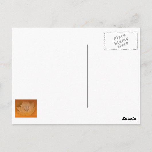 Lotus "Nam Myoho Renge Kyo" SGI Boeddhistisch Brie Briefkaart (Achterkant)