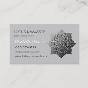Lotus Namaste Om (Aum) Afsprakenkaartje