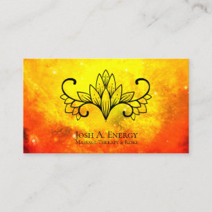 *~* Lotus Nebula Universe Gold Oranje Galaxy Visitekaartje