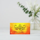 *~* Lotus Nebula Universe Gold Oranje Galaxy Visitekaartje (Staand voorkant)