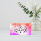 *~* Lotus Nebula Universe Pink Paars Galaxy Visitekaartje (Staand voorkant)