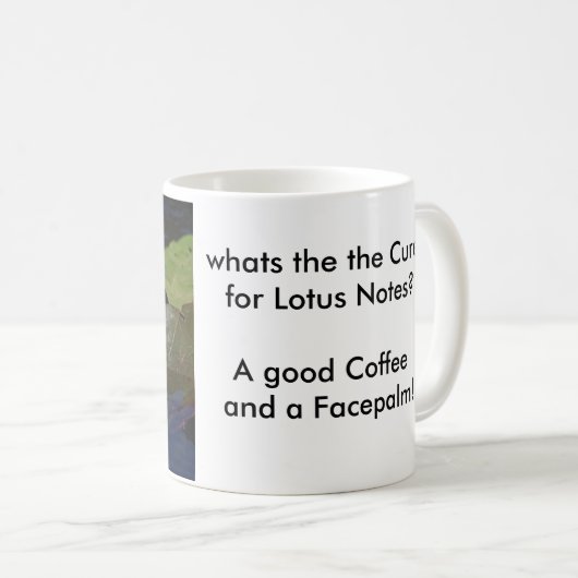 Lotus Notes of Coffee-ochtend Koffiemok (Voorkant rechts)