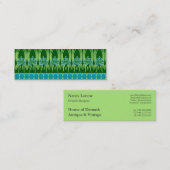 LOTUS NOUVEAU BLAUW GROENE SCHERM MINI VISITEKAARTJE (Voorkant / Achterkant)