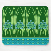 LOTUS NOUVEAU BLAUW GROENE SCHERM MUISMAT (Voorkant)