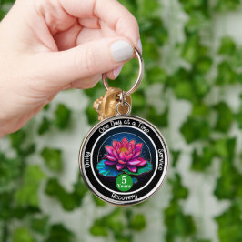 Lotus Nuchterheids Chip | Aangepaste 12-Stappen Me Sleutelhanger