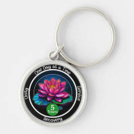 Lotus Nuchterheids Chip | Aangepaste 12-Stappen Me Sleutelhanger