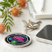 Lotus Nuchterheids Chip | Aangepaste 12-Stappen Me Sleutelhanger (Zijkant)