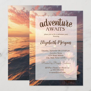 Lotus Ocean Sunset Retirement Party Kaart