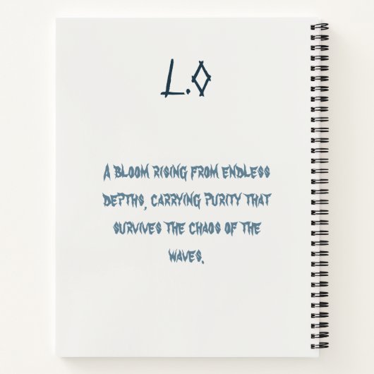 Lotus of the Oceans Notebook Notitieboek (Achterkant)
