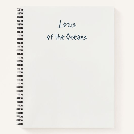 Lotus of the Oceans Notebook Notitieboek (Voorkant)