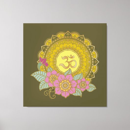 Lotus of the OM - Wrapped Canvas Afdruk (Voorkant)
