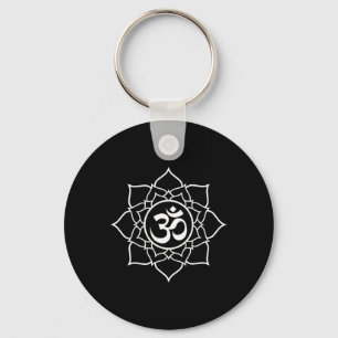 Lotus Ohm Om Symbool Yoga Beginners Meditatie Desi Sleutelhanger