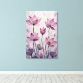 Lotus – Oil Painting Canvas Afdruk (Insitu (Houten vloer))