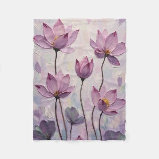 Lotus – Oil Painting Fleece Deken (Voorkant)