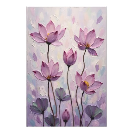 Lotus – Oil Painting Foto Afdruk (Voorkant)