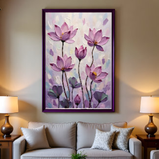 Lotus – Oil Painting Perfect Poster