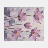Lotus – Olie Schilderij Fleece Deken (Voorkant (Horizontaal))