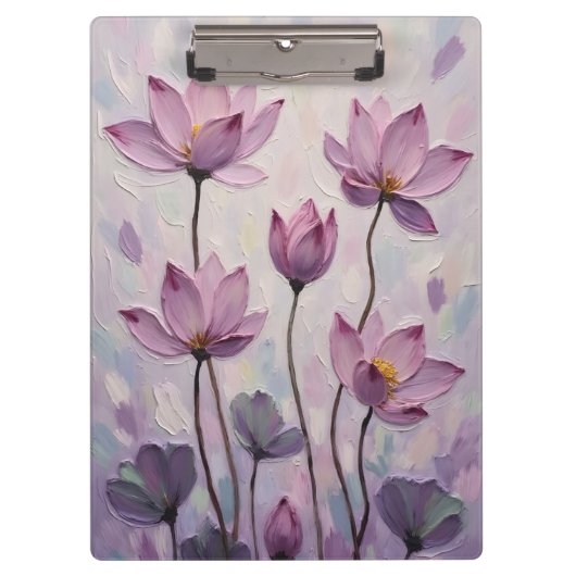 Lotus – Olie Schilderij Klembord (Voorkant)