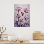 Lotus – Olie Schilderij Poster (Keuken)