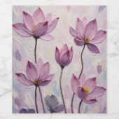 Lotus – Olie Schilderij Wijn Etiket (Enkel label)