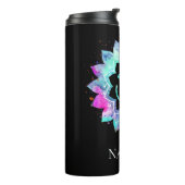 *~* Lotus OM AUM Symbol Waterverf Mandala Thermosbeker (Gedraaid links)