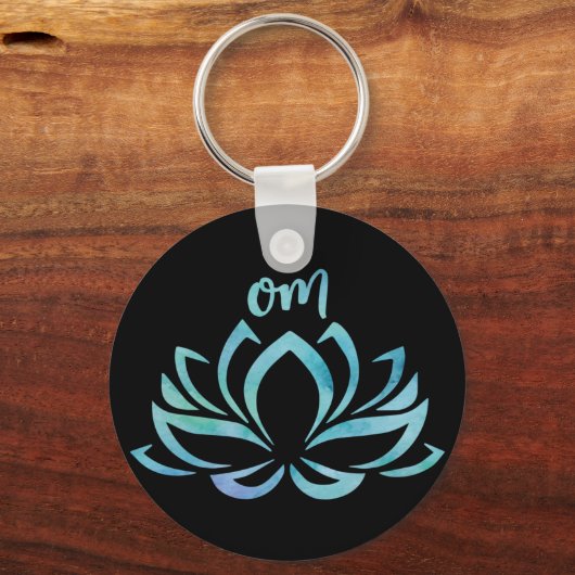 Lotus Om Blue Sleutelhanger (Achterkant)