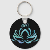 Lotus Om Blue Sleutelhanger (Achterkant)