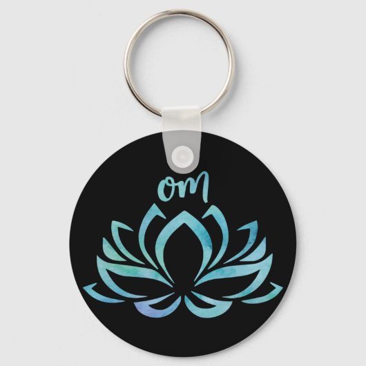 Lotus Om Blue Sleutelhanger (Achterkant)
