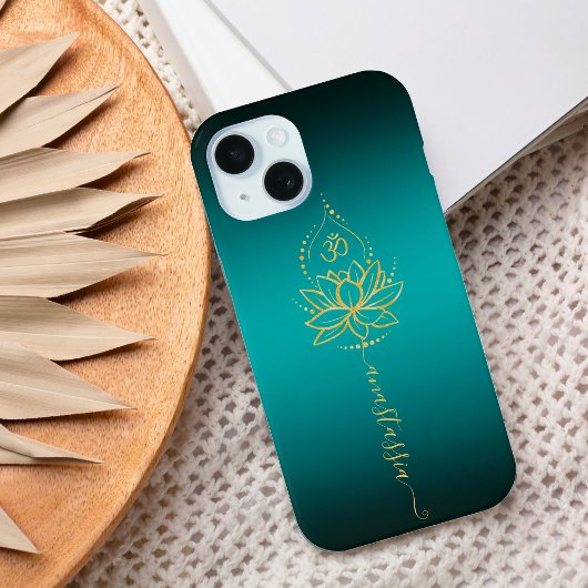 Lotus & OM – gepersonaliseerde naam minimalist Case-Mate iPhone Case