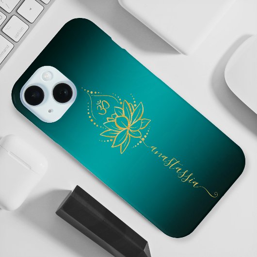 Lotus & OM – gepersonaliseerde naam minimalist Case-Mate iPhone Case