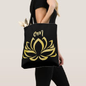 Lotus Om Goud Tote Bag (Dichtbij)