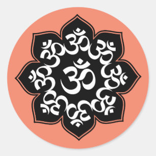 Lotus OM-ontwerp Ronde Sticker