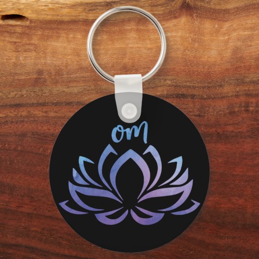 Lotus Om Paarse Sleutelhanger (Voorkant)