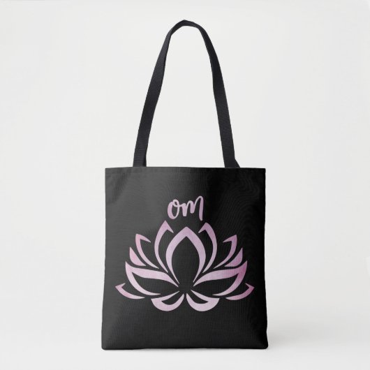 Lotus Om Pink Canvas tas (Voorkant)