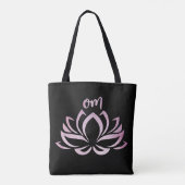 Lotus Om Pink Canvas tas (Achterkant)