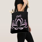 Lotus Om Pink Canvas tas (Dichtbij)
