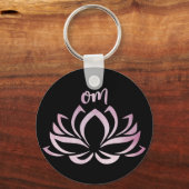 Lotus Om Pink Sleutelhanger (Achterkant)