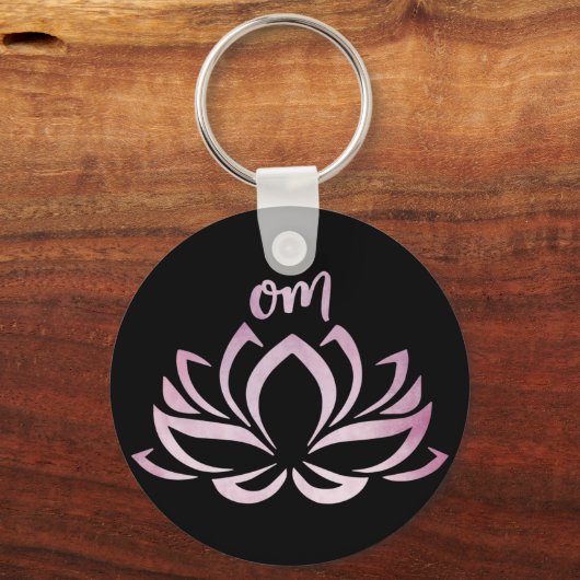 Lotus Om Pink Sleutelhanger (Voorkant)