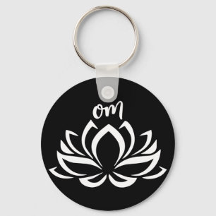 Lotus Om White Sleutelhanger