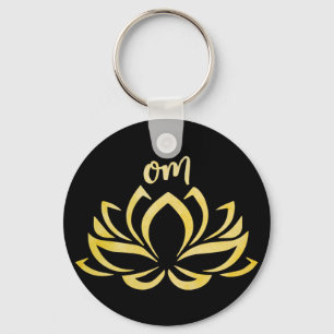 Lotus Om Yellow Sleutelhanger