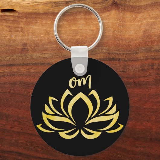Lotus Om Yellow Sleutelhanger (Achterkant)