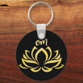 Lotus Om Yellow Sleutelhanger (Voorkant)