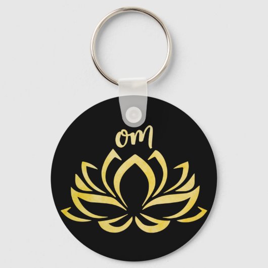 Lotus Om Yellow Sleutelhanger (Achterkant)
