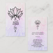 *~* Lotus Ombre Nirvana Sacred Geometry Visitekaartje (Voorkant / Achterkant)