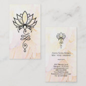 *~* Lotus Ombre Yoga Nirvana Sacred Geometry Visitekaartje (Voorkant / Achterkant)