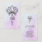 *~* Lotus. Ombre Yoga Sacred Geometry Nirvana Visitekaartje (Voorkant / Achterkant)