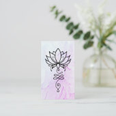 *~* Lotus. Ombre Yoga Sacred Geometry Nirvana Visitekaartje (Staand voorkant)