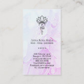 *~* Lotus. Ombre Yoga Sacred Geometry Nirvana Visitekaartje (Achterkant)