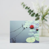 Lotus on Water Briefkaart (Staand voorkant)